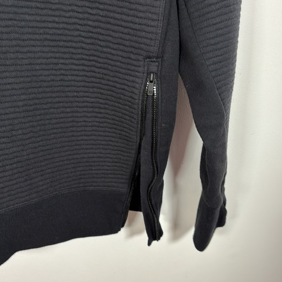All in Motion Black High Neck Sweater XXL Zip Side Ribbed Sweatshirt Warm Comfy - Picture 3 of 7